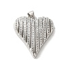 Brass Micro Pave Clear Cubic Zirconia Pendants KK-M281-02P-1