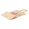 Christmas Theme Printed Kraft Paper Bags with Handles ABAG-M008-08F-3
