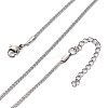 304 Stainless Steel Mesh Chain Necklaces for Women Men LS-NJEW-P321-01P-4