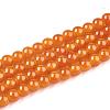 Baking Paint Imitation Jade Glass Round Bead Strands DGLA-Q021-6mm-12-1