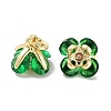 Brass Micro Pave Cubic Zirconia Charms KK-C051-14G-01-1