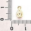 Brass Micro Pave Clear Cubic Zirconia Pendants KK-T075-07G-3