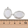 304 Stainless Steel Pendant Cabochon Settings STAS-L303-30P-3