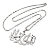 201 Stainless Steel Pendant Necklaces LS-NJEW-C066-14P-2