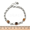 Natural Tiger Eye Link Chain Bracelets for Women BJEW-Z148-06P-03-3
