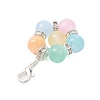 Flower Natural & Dyed Selenite Beads Pendant Decorations HJEW-TA00242-5