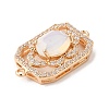 Brass Crystal Rhinestone Connector Charms with K9 Glass KK-Q770-04G-4