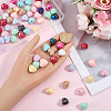 80Pcs AB Color Plated Opaque Acrylic Beads OACR-SP0002-45A-3
