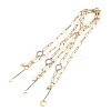 Star & Moon & Cross Brass Lariat Necklaces Sets NJEW-JN03041-3