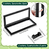 6Pcs 2 Colors Rectangle ABS Plastic 3D Floating Frame Display Holder ODIS-GA0001-66-2