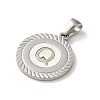 304 Stainless Steel Pendants STAS-I204-Q-P-2