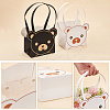 BENECREAT 8Pcs 2 Colors Bear Bouquet Packaging Handbag Holder ABAG-BC0001-43-4