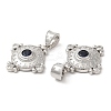 Brass Micro Pave Cubic Zirconia Pendants KK-M246-30P-2