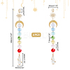 AHADEMAKER 4Pcs Sun Catcher Pendant Decorations HJEW-GA0001-20-2