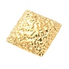 Textured Square 304 Stainless Steel Open Cuff Rings for Women RJEW-U039-04G-4