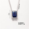 Elegant Brass Micro Pave Cubic Zirconia Pendant Necklaces EL0204-3-1