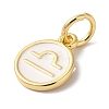 Real 18K Gold Plated Brass Enamel Charms KK-L216-001G-K-3