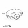 304 Stainless Steel Spiral Geometric Upper Arm Cuff Bangles for Women WGCF51B-06-1