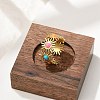 Sun 304 Stainless Stee Enamel Open Cuff Rings RJEW-Q006-02C-G-4
