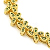Rack Plating Brass Pave Cubic Zirconia Butterfly Link Bracelets for Women BJEW-B110-05G-04-2