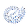 Electroplate Transparent Glass Beads Strands EGLA-N056-01A-02-2