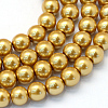 Baking Paint Glass Pearl Bead Strands X-HY-Q003-3mm-08-1