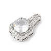 Brass Micro Pave Clear Cubic Zirconia Pendants KK-R219-35P-2
