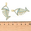 Brass Micro Pave Sky Blue Cubic Zirconia Pendants CU-CBA6938-05G-01-3