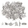 60Pcs 6 Style Independence Day Theme Tibetan Style Zinc Alloy Pendants TIBEP-SC0002-05-1
