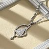 201 Stainless Steel Nossa Senhora Aparecida Virgin Pendant Box Chain Necklaces NJEW-H055-07P-2