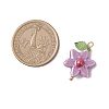 Glazed Flower Porcelain Pendants PALLOY-TA00353-3