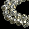 Electroplate Transparent Glass Beads Strands EGLA-A034-T6mm-T16-6