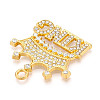 Alloy Rhinestone Pendants PALLOY-N182-13G-2