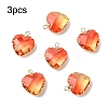 3Pcs K9 Glass Pendants GLAA-YW0004-39C-1