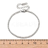 304 Stainless Steel Rhinestone Cup Chain Bracelets for Women BJEW-P376-01P-01-5