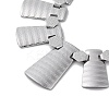 Non-Tarnish 304 Stainless Steel Hexagon Link Chain Bracelets BJEW-Q343-05P-2