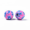 Handmade Polymer Clay Beads X-CLAY-S092-71-3