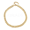 10MM 304 Stainless Steel Textured Cuban Link Chain Necklaces NJEW-C101-03G-1