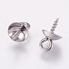 Tarnish Resistant 201 Stainless Steel Peg Bails Pendants for Half-driled Beads STAS-K148-12C-2
