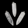Natural Quartz Crystal Pointed Pendants G-F820-12B-1