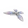 Bling Resin Butterfly Brooch Pin with Crystal Rhinestone JEWB-P016-04P-03-4