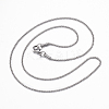 Non-Tarnish 304 Stainless Steel Box Chain Necklace for Men Women NJEW-E087-03P-A-1