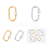 4Pcs 2 Colors 304 Stainless Steel Screw Carabiner Lock Charms STAS-UN0060-75-1