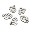 Tarnish Resistant Heart to Heart 201 Stainless Steel Pendants STAS-I032-122-1