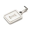 304 Stainless Steel Pave Natural White Shell Pendants STAS-S130-03P-I-2