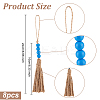Round Wood Beads Pendant Decoration HJEW-OC00015-2