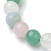 8mm Round Natural Rose Quartz & Amazonite & Green Aventurine & Quartz Crystal Beaded Stretch Bracelets for Women X-BJEW-JB10625-02-4