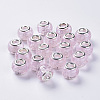 Handmade Luminous Lampwork European Beads LAMP-S193-009J-1