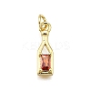 Brass Micro Pave Cubic Zirconia Pendants KK-Z100-21G-01-1