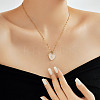 Elegant Fashionable Brass Micro Pave Clear Shiny Cubic Zirconia Heart Necklaces for Daily Wear HK4555-1-1